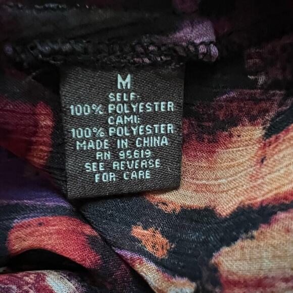 Fever Women's 3/4 Sleeve See‎ Through Blouse Size Medium - Picture 7 of 7